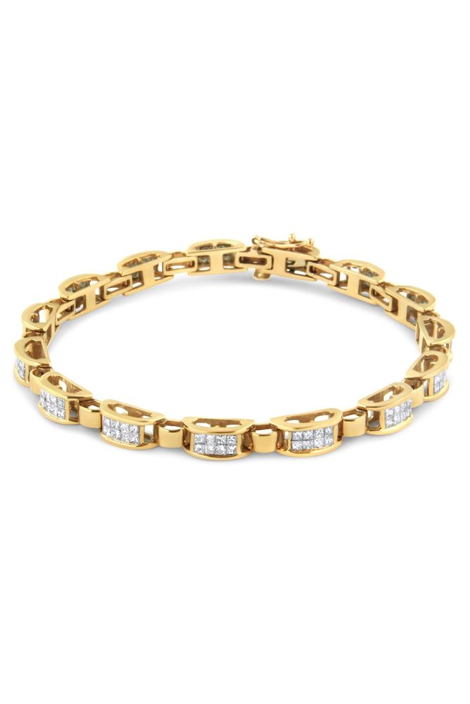 2 1/2 Cttw Princess-Cut Diamond Link Tennis Bracelet